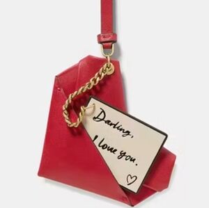 Kate spade ORGAMI HEART - YOUR'S TRULY BAG CHARM NWT.